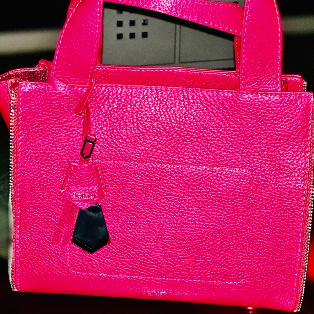 Fuschia Cute pure leather bag